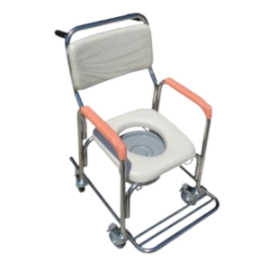 富士康 FZK-3802 不鏽鋼便盆椅-附輪(座寬20吋加大)